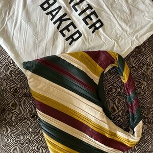 Striped Multicolor Leather Shoulder Bag NEW with tags